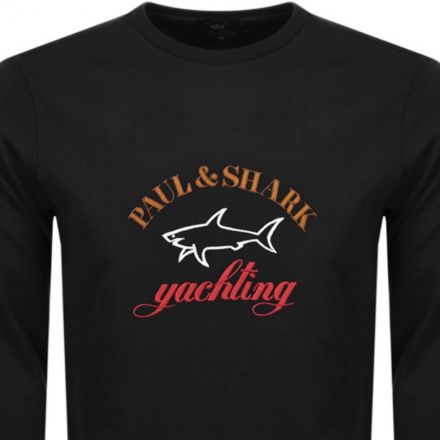 Alternative Image for ProductPaul And Shark Crew Neck Logo Sweatshirt Black2